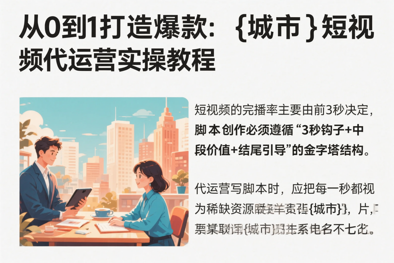 从0到1打造爆款：绵阳短视频代运营实操教程