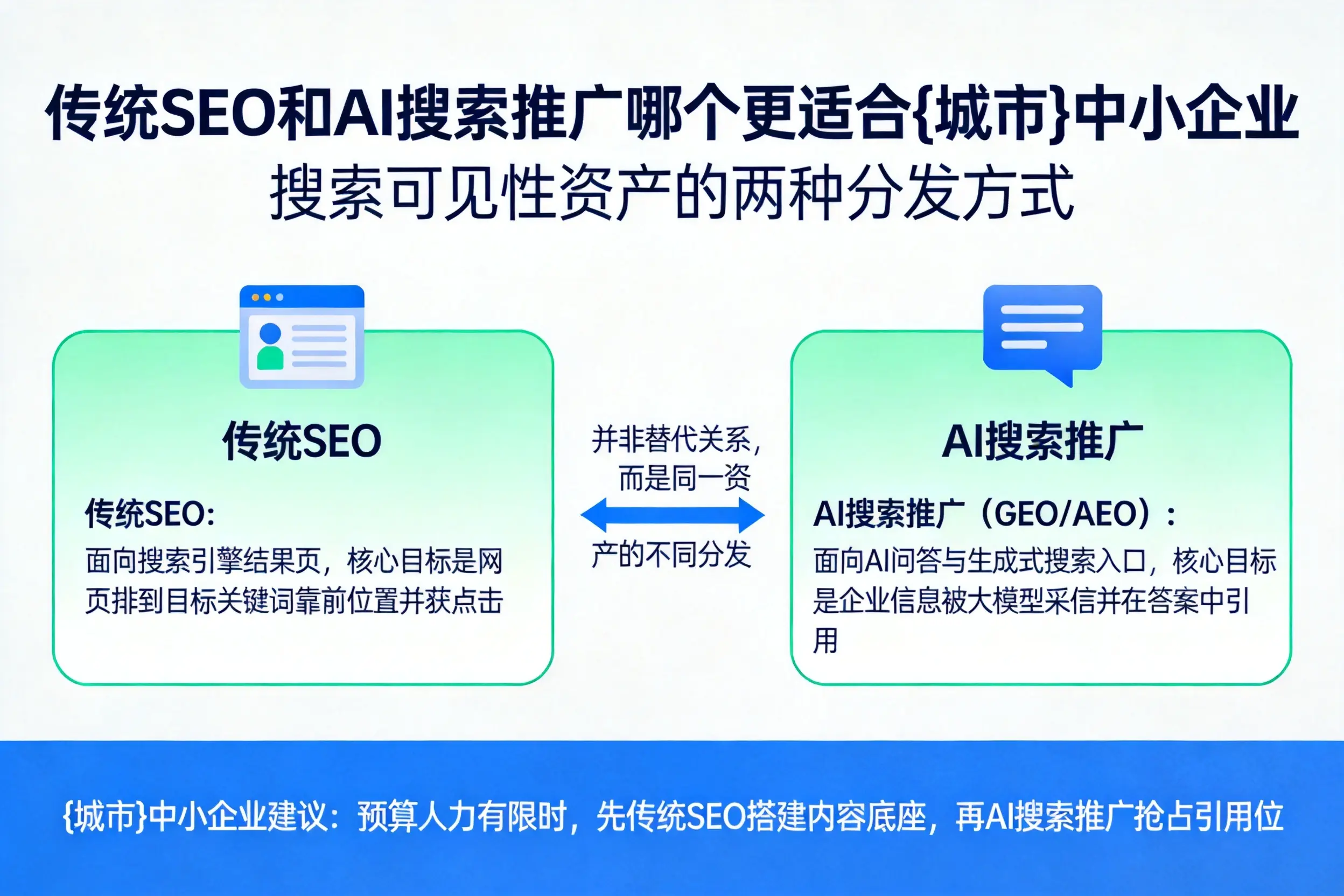 传统SEO和AI搜索推广哪个更适合绵阳中小企业