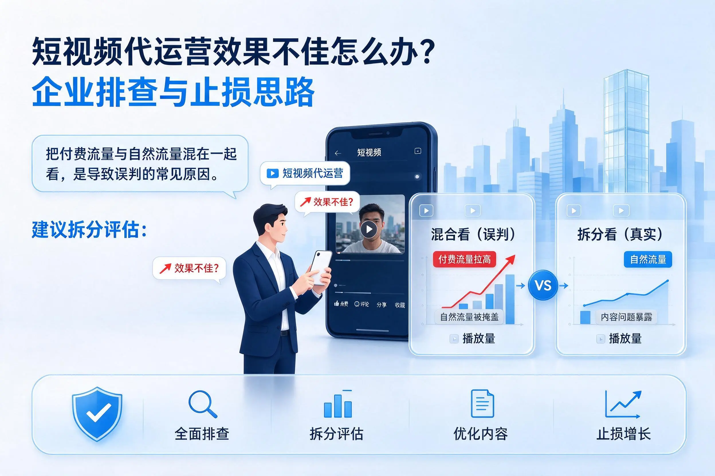短视频代运营效果不佳怎么办？绵阳企业排查与止损思路
