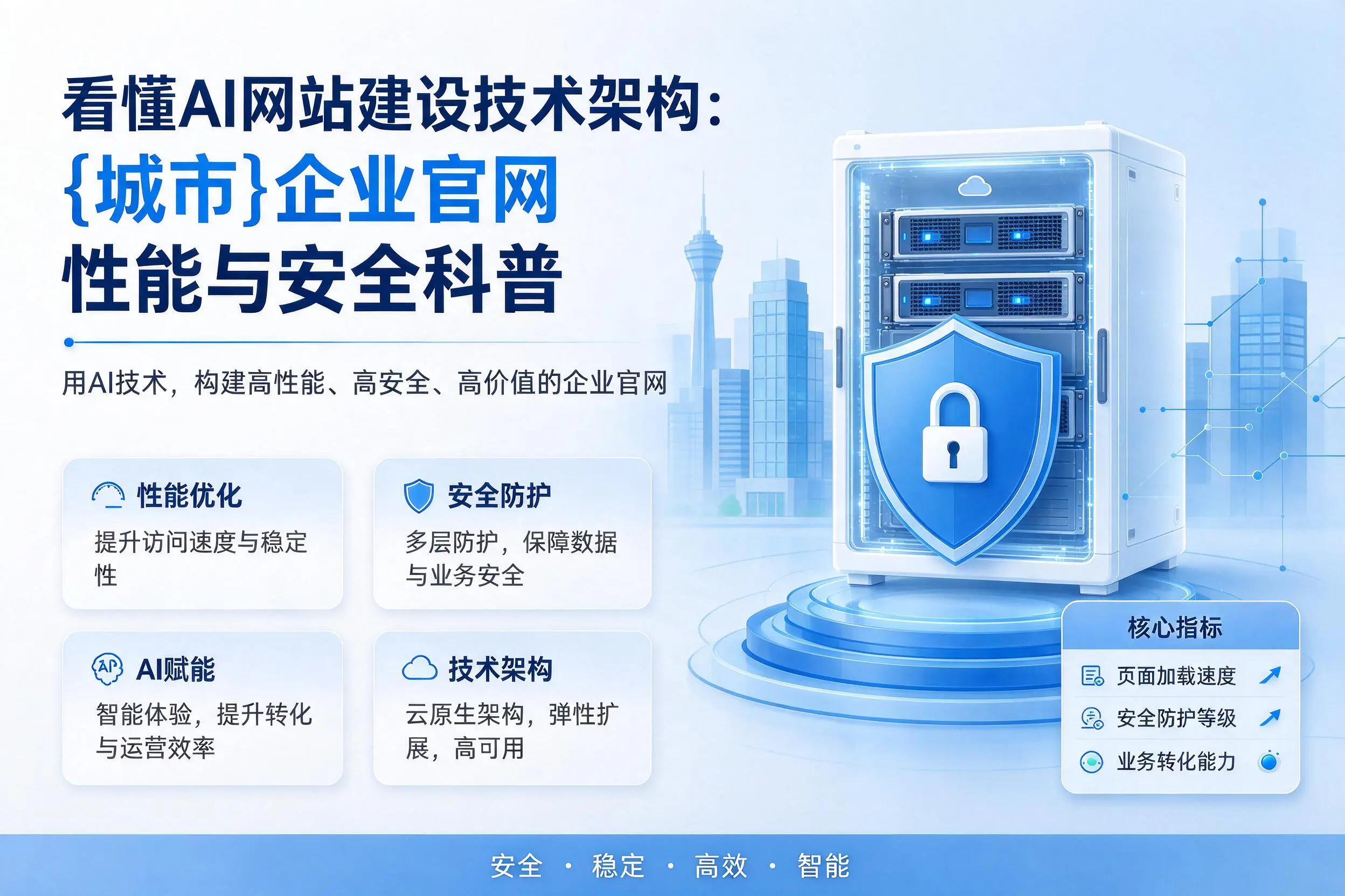 看懂AI网站建设技术架构:绵阳企业官网性能与安全科普