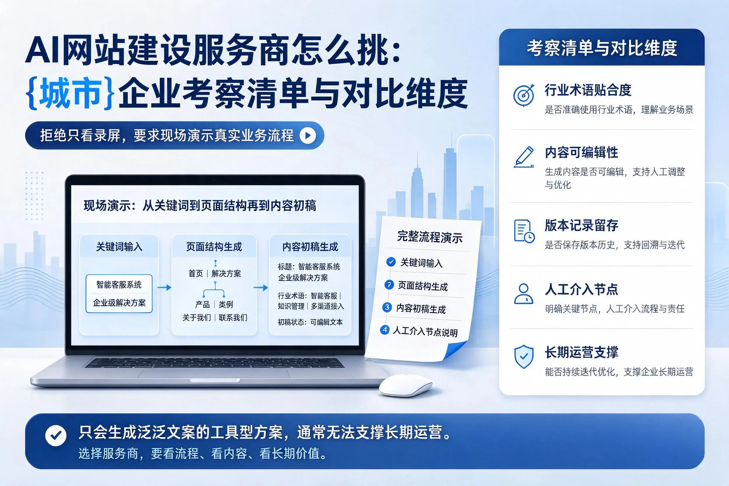 AI网站建设服务商怎么挑：绵阳企业考察清单与对比维度