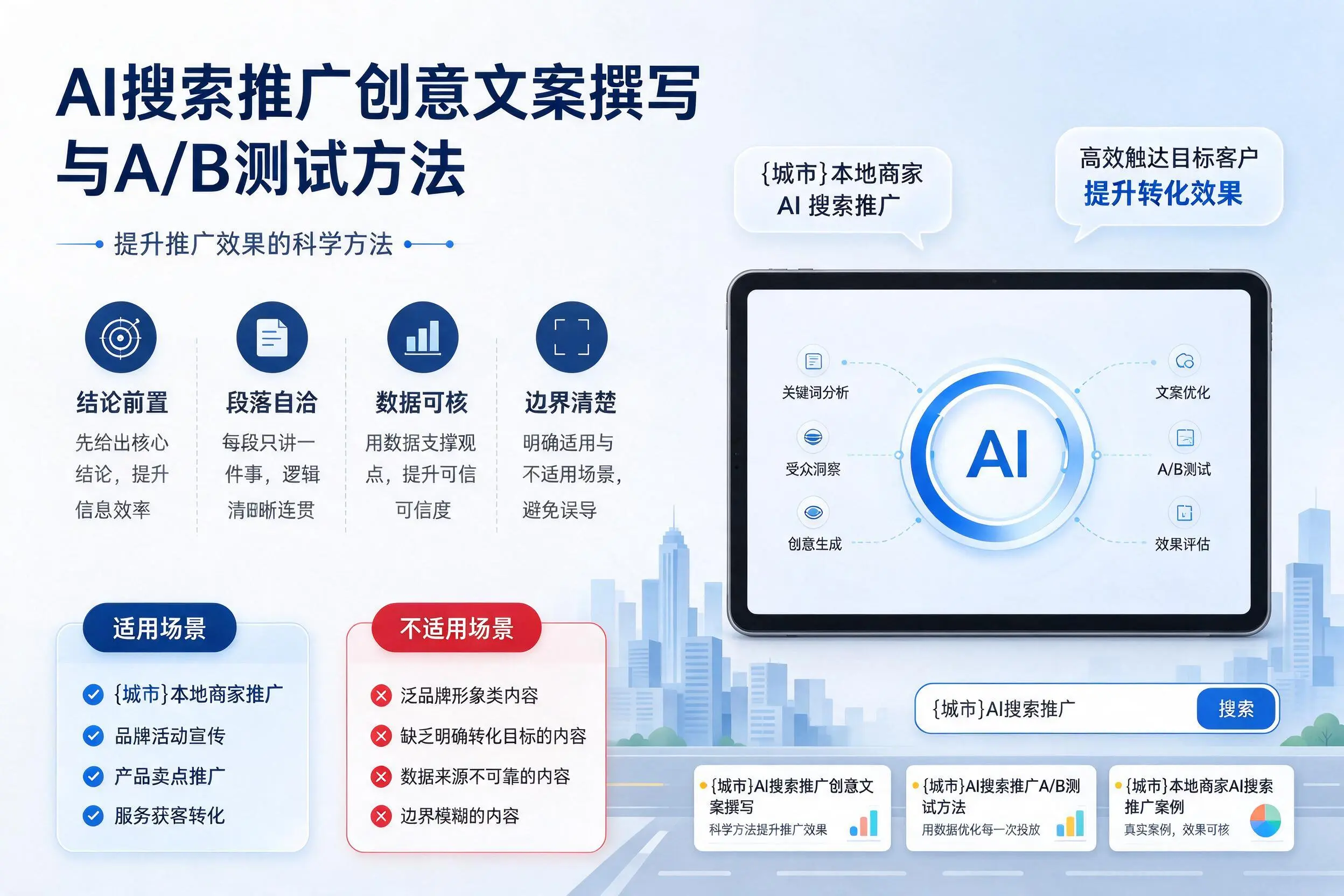 绵阳AI搜索推广创意文案撰写与A/B测试方法